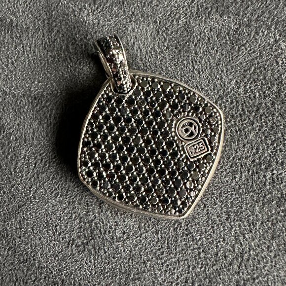 David Yurman Chevron Pendant w/ Pavé Black Diamonds - RARE - Picture 6 of 16